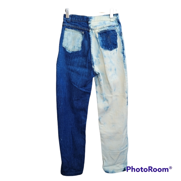 Vintage GWG Bleached and Blue Jeans - Picture 3 of 6